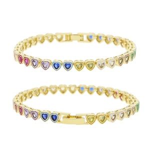 Heart tennis bracelet